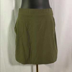 Eddie Bauer Olive Green A-Line Activewear Skirt